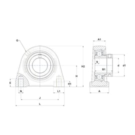 Palier complet auto-aligneur à semelle ESPAE
