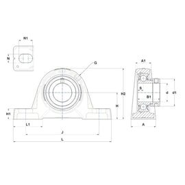 Palier complet auto-aligneur à semelle ESPE