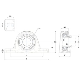 Palier complet auto-aligneur à semelle ESPLE