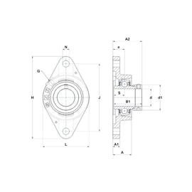 Palier complet auto-aligneur applique EXFLE