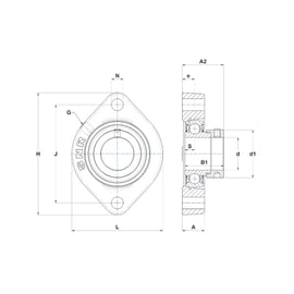 Palier complet auto-aligneur applique ESFD