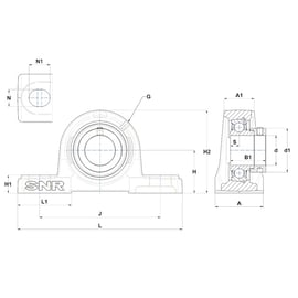Palier complet auto-aligneur à semelle ESP