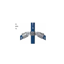 Raccord KEEKLAMP croix orientable à 2 entrées C53-888 - 48,3 mm