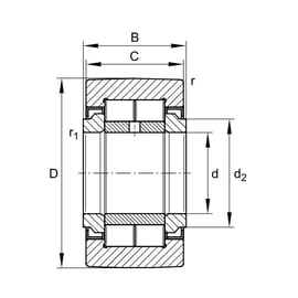 Galet de roulement NUTR - Diamètre intérieur : 50 mm - Diamètre extérieur : 110 mm