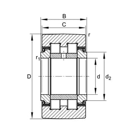 Galet de roulement 2 rangées série PWTR-2RS