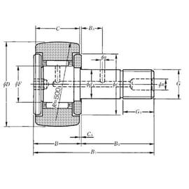 Galet de came sur axe série KR