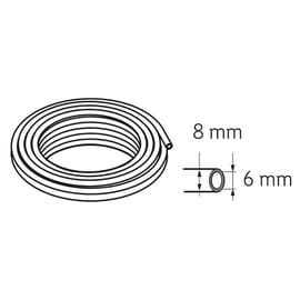 Tube flexible pour graisseur automatique 8x6mm LAPT 1000