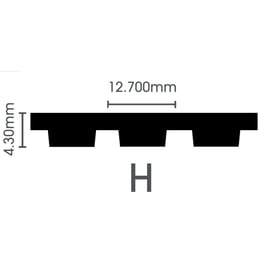 Courroie synchrone caoutchouc STB H