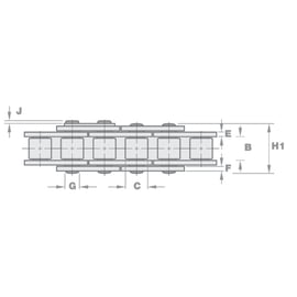 Chaîne à rouleaux simple ASA ALPHA PREMIUM