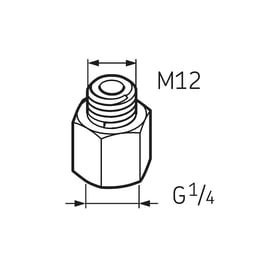 Raccord pour graisseur automatique LAPN - M12