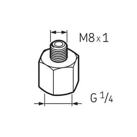 Raccord pour graisseur automatique LAPN - M8x1