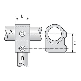 Raccord KEEKLAMP té à 1 entrée