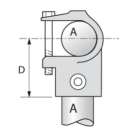 Raccord KEEKLAMP té ouvrable à vis à 1 entrée