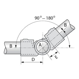 Raccord KEEKLAMP croix ajustable à 2 entrées