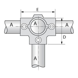 Raccord KEEKLAMP croix à 3 entrées