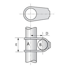 Raccord KEEKLAMP croix décalée