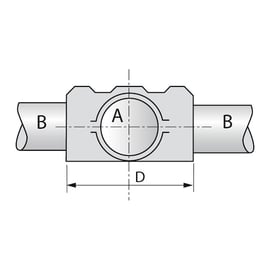 Raccord KEEKLAMP croix à 2 entrées