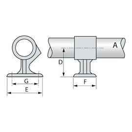 Raccord KEEKLAMP socle main-courante