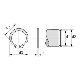 Circlips extérieur DIN 471 brut