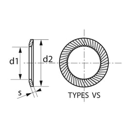Rondelle SCHNORR® type VS brut