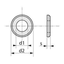 Rondelle plate Série étroite usinée NFE 25514 (Z) Laiton