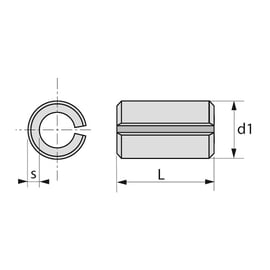 Goupille élastique Série épaisse ISO 8752 Inox A2