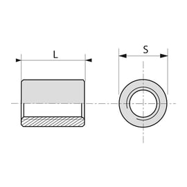 Manchon cylindrique DIN 6334 zingué
