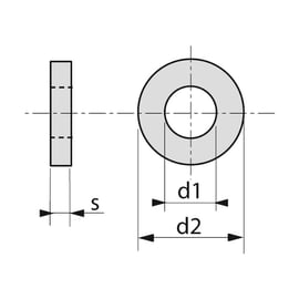 Rondelle plate étroite (Z) NFE 25513 Zingué