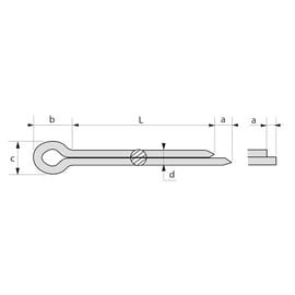 Goupille fendue Zingué
