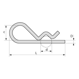 Goupille beta Zingué bichromaté