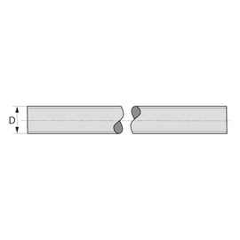 Tige filetée 1 mètre résistance 80 kg/mm² DIN976 Zingué CR3 200HBS