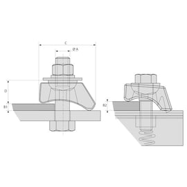 Crapaud rotule type BK1 galvanisé