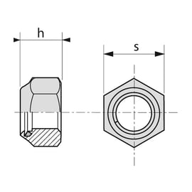 Écrou indesserrable DIN 985 inox A4