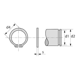 Circlips extérieur DIN 471 Inox A2