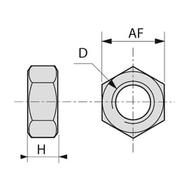 Écrou haut ASTM A194 2H brut