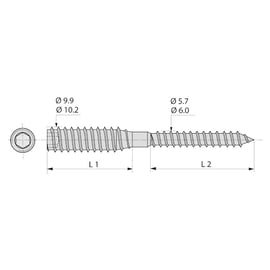 Vis de réglage de châssis Adjust Zingué