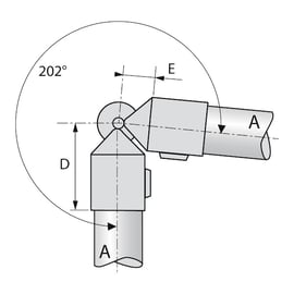 Raccord KEEKLAMP coude orientable - 48,3 mm