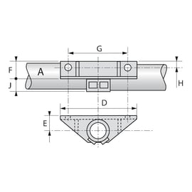 Raccord KEEKLAMP support marche d'escalier - 48,3 mm