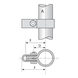 Raccord KEEKLAMP attache simple grille garde-corps