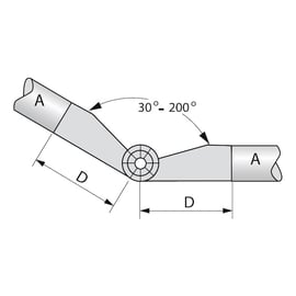 Raccord KEE ACCESS angle variable - 42,4 mm