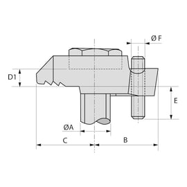 Crapaud type BE1 réglable evide galvanisé