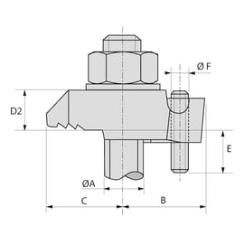 Crapaud type BE1 réglable plein galvanisé M16 5704-16