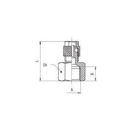 Raccord à compression droit femelle 1030