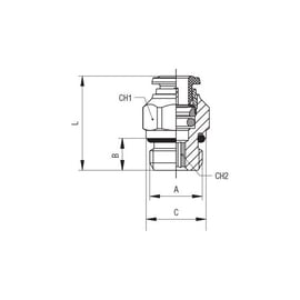 Raccord droit mâle cylindrique série 50020