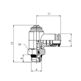 Régulateur de débit à l'échappement 55900 - à vis noyée