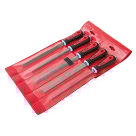 Lime mi-doux avec manche bimatière 200 mm Jeu de 5 pièces