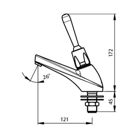 Robinet de lavabo 705 - sur plage - eau chaude,eau froide