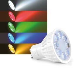 Lampe LED RGB+W 230V GU10 4W 280 lm