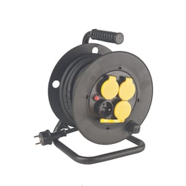 Enrouleur de câble électrique avec 4 prises - 10 m - H07RN-F 3G2,5