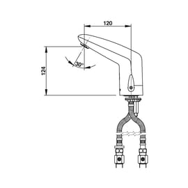 Mitigeur de lavabo électronique VOLTA - Finition : chromé